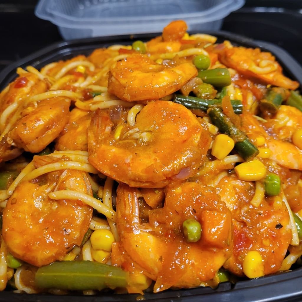 Spaghetti Shrimp/Protein